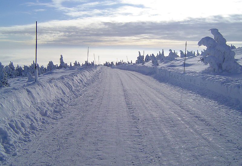 Winter im Harz - Die winterliche Brockenstra&szlig;e