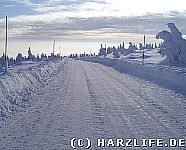 Die Brockenstra&szlig;e im Winter
