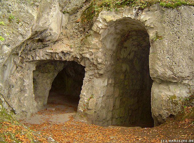 Burgruine Scharzfels - Oberburg mit Felseng&auml;ngen