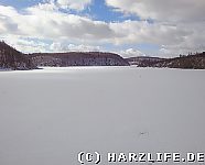 Der zugefrorene Rappbodestausee
