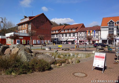 Am Postplatz - Blick in Richtung Hauptstraße Bad Lauterberg