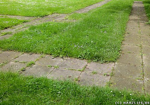 ehemaliger Verlauf des Kreuzganges des Klosters P&ouml;hlde